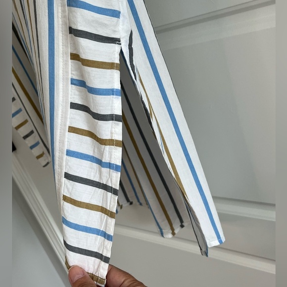 Anthropologie Pilcro Painter Button Up Puff Sleeves Stripe Shirt Size Small - Picture 8 of 13